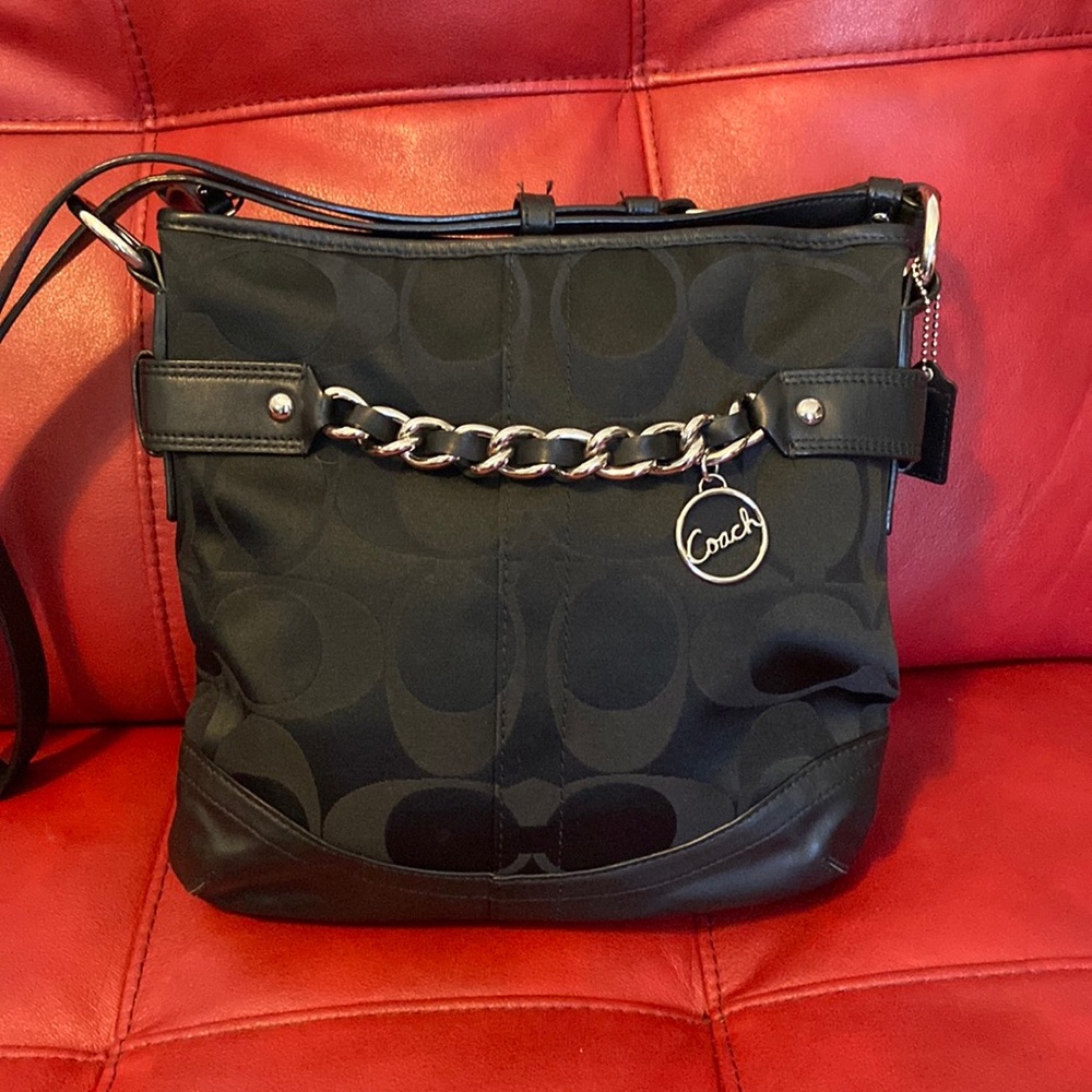 Coach black crossbody shoulder bag